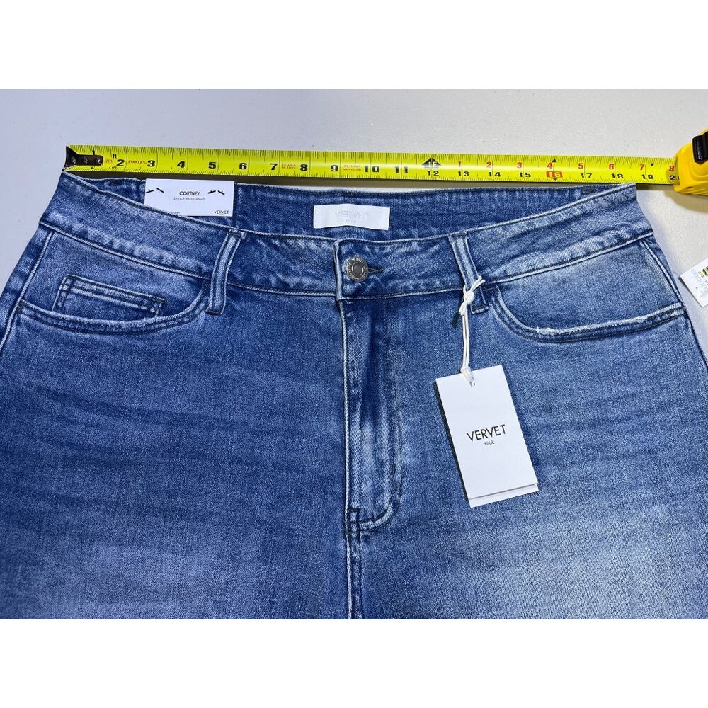 Vervet Blue Womens Size 20W Cortney Stretch Mom Shorts - Picture 3 of 10